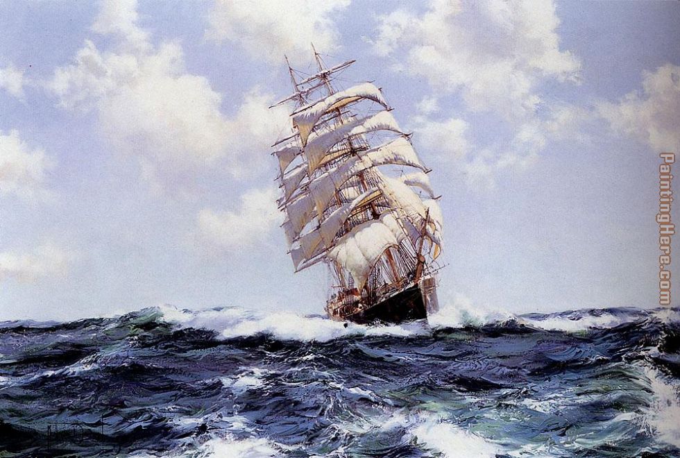 Rolling Seas - Eastern Monarch painting - Montague Dawson Rolling Seas - Eastern Monarch art painting